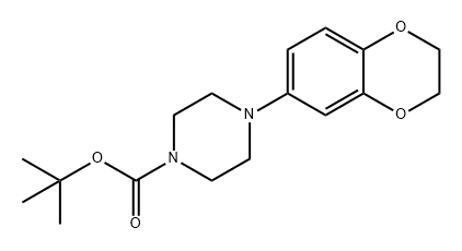 1-Piperazinecarboxylic acid, 4-(2,3-dihydro-1,4-benzodioxin-6-yl)-, 1,1-dimethylethyl ester Structure