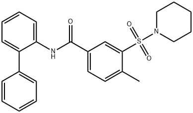 750625-29-7 N-{[1,1'-联苯]-2-基}-4-甲基-3-哌啶-1-磺酰基苯甲酰胺