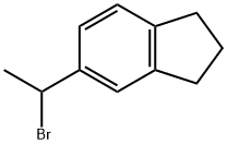 1H-Indene, 5-(1-bromoethyl)-2,3-dihydro- Structure