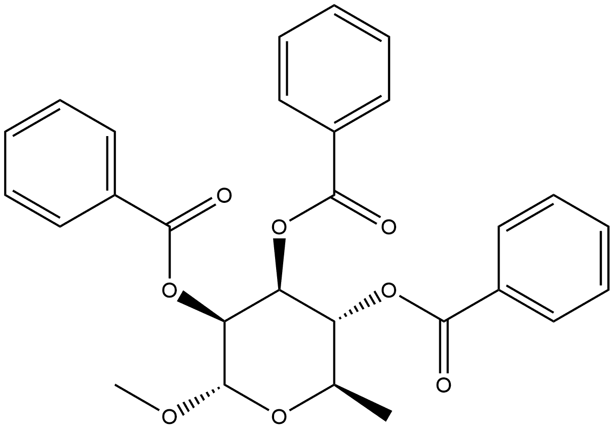 α-D-Mannopyranoside, methyl 6-deoxy-, tribenzoate (9CI)