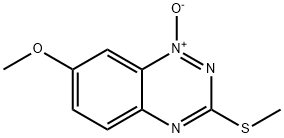 1,2,4-Benzotriazine, 7-methoxy-3-(methylthio)-, 1-oxide