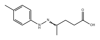 Pentanoic acid, 4-[2-(4-methylphenyl)hydrazinylidene]- Structure