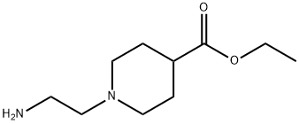 4-Piperidinecarboxylic acid, 1-(2-aminoethyl)-, ethyl ester 结构式