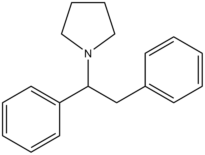 Pyrrolidine, 1-(1,2-diphenylethyl)-, (-)- Struktur