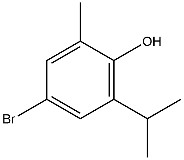 4-Bromo-2-methyl-6-(1-methylethyl)phenol,7530-25-8,结构式
