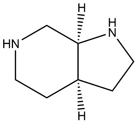 rel-(3aR,7aS)-Octahydro-1H-pyrrolo[2,3-c]pyridine Struktur