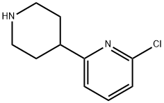 2-CHLORO-6-(PIPERIDIN-4-YL)PYRIDINE 结构式