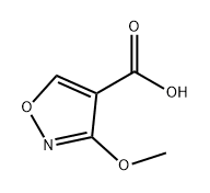 4-Isoxazolecarboxylic acid, 3-methoxy- 化学構造式