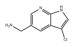 1H-Pyrrolo[2,3-b]pyridine-5-methanamine, 3-chloro- 化学構造式