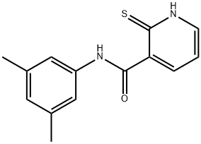 3-Pyridinecarboxamide,N-(3,5-dimethylphenyl)-1,2-dihydro-2-thioxo-(9CI) Struktur