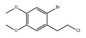 Benzene, 1-bromo-2-(2-chloroethyl)-4,5-dimethoxy- 化学構造式