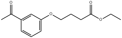 Butanoic acid, 4-(3-acetylphenoxy)-, ethyl ester Structure