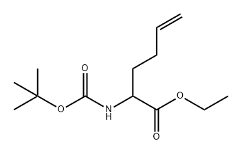 5-Hexenoic acid, 2-[[(1,1-dimethylethoxy)carbonyl]amino]-, ethyl ester Structure