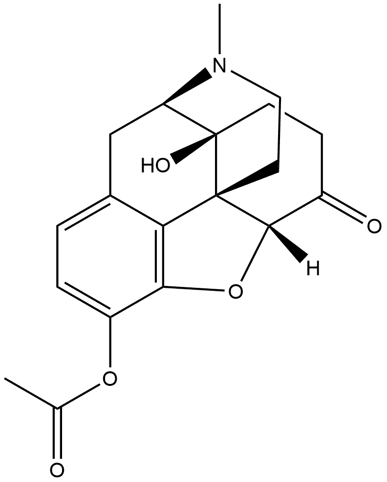 Morphinan-6-one, 3-(acetyloxy)-4,5-epoxy-14-hydroxy-17-methyl-, (5α)- Structure