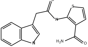 2-[2-(1H-indol-3-yl)acetamido]thiophene-3-carbox
amide Structure