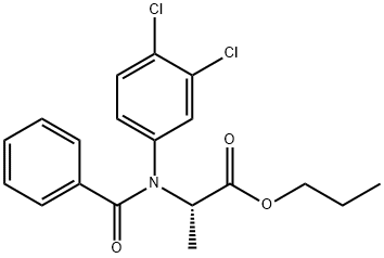 L-Alanine, N-benzoyl-N-(3,4-dichlorophenyl)-, propyl ester 化学構造式