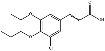 3-(3-chloro-5-ethoxy-4-propoxyphenyl)prop-2-enoic acid Struktur