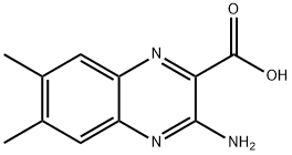 2-Quinoxalinecarboxylic acid, 3-amino-6,7-dimethyl- Struktur