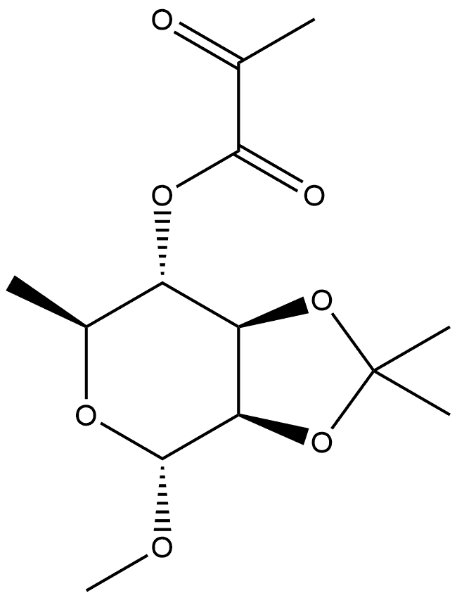 α-L-Mannopyranoside, methyl 6-deoxy-2,3-O-(1-methylethylidene)-, 2-oxopropanoate (9CI)