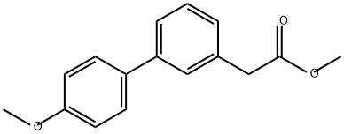 [1,1'-Biphenyl]-3-acetic acid, 4'-methoxy-, methyl ester Structure