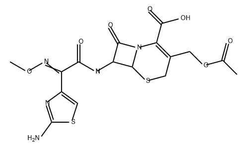 5-Thia-1-azabicyclo[4.2.0]oct-2-ene-2-carboxylic acid, 3-[(acetyloxy)methyl]-7-[[2-(2-amino-4-thiazolyl)-2-(methoxyimino)acetyl]amino]-8-oxo-