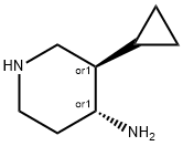 4-Piperidinamine, 3-cyclopropyl-, (3R,4R)-rel- Struktur