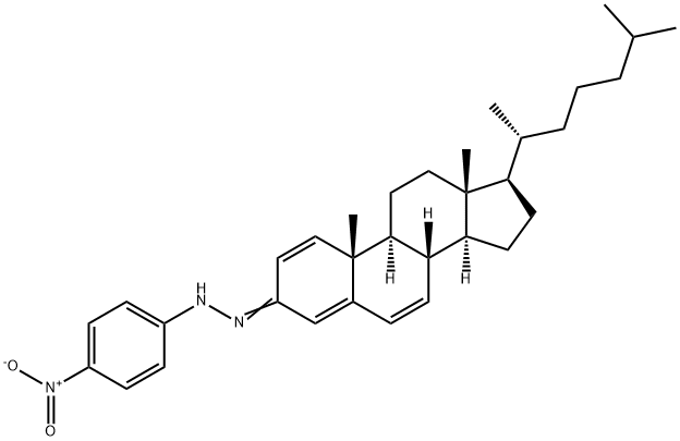 Cholesta-1,4,6-trien-3-one, (4-nitrophenyl)hydrazone (9CI),75981-10-1,结构式