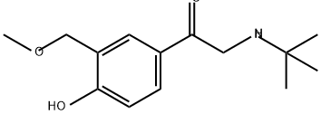 Ethanone, 2-[(1,1-dimethylethyl)amino]-1-[4-hydroxy-3-(methoxymethyl)phenyl]- 化学構造式