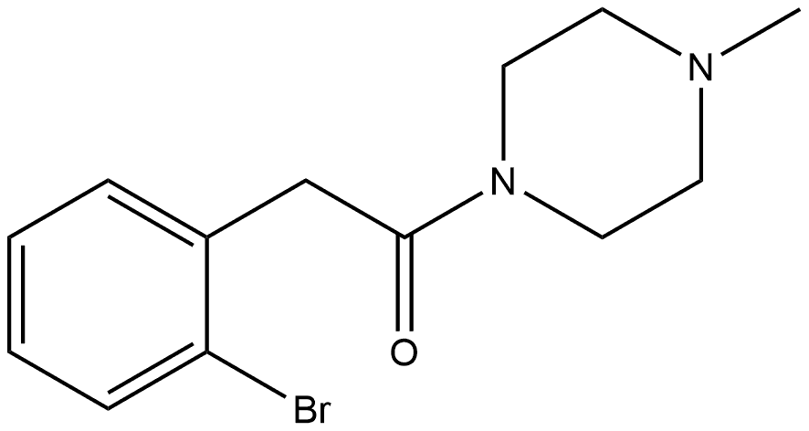 2-(2-Bromophenyl)-1-(4-methyl-1-piperazinyl)ethanone Structure