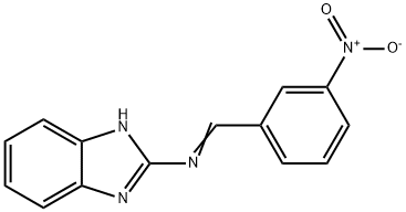 1H-Benzimidazol-2-amine, N-[(3-nitrophenyl)methylene]- 化学構造式