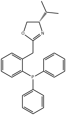 Oxazole, 2-[[2-(diphenylphosphino)phenyl]methyl]-4,5-dihydro-4-(1-methylethyl)-, (4S)- Structure