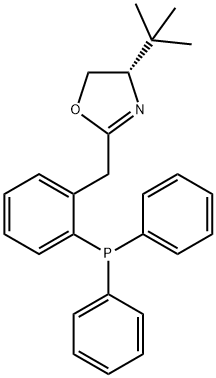 (4S)-4-(1,1-Dimethylethyl)-2-[[2-(diphenylphosphino)phenyl]methyl]-4,5-dihydrooxazole Structure