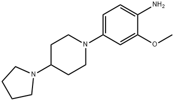 Benzenamine, 2-methoxy-4-[4-(1-pyrrolidinyl)-1-piperidinyl]- Structure