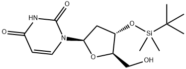 2′-Deoxy-3′-O-[(1,1-dimethylethyl)dimethylsilyl]uridine Structure