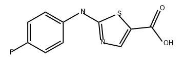 5-Thiazolecarboxylic acid, 2-[(4-fluorophenyl)amino]- Structure