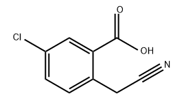 Benzoic acid, 5-chloro-2-(cyanomethyl)- Structure
