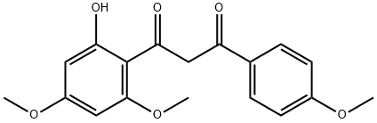 1,3-Propanedione, 1-(2-hydroxy-4,6-dimethoxyphenyl)-3-(4-methoxyphenyl)- Struktur