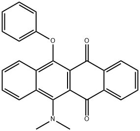 5,12-Naphthacenedione, 6-(dimethylamino)-11-phenoxy- Structure