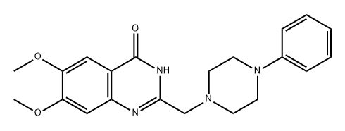 4(3H)-Quinazolinone, 6,7-dimethoxy-2-[(4-phenyl-1-piperazinyl)methyl]-|6,7-二甲氧基-2-((4-苯基哌嗪-1-基)甲基)喹唑啉-4(3H)-酮