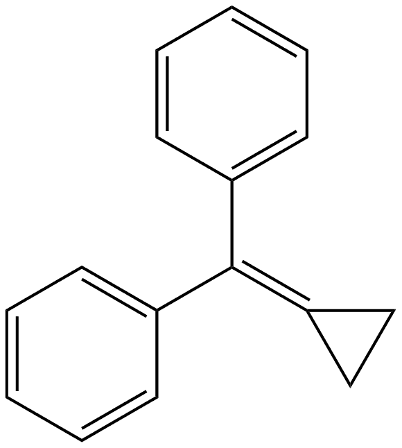 Benzene, 1,1'-(cyclopropylidenemethylene)bis- 化学構造式