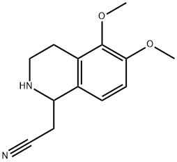 2-(5,6-Dimethoxy-1,2,3,4-tetrahydroisoquinolin-1-yl)acetonitrile Struktur