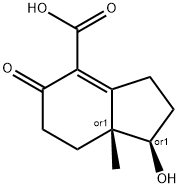 1-Hydroxy-7a-methyl-5-oxo-2,3,5,6,7,7a-hexahydro-1H-indene-4-carboxylic acid Structure