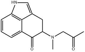 Benz[cd]indol-5(1H)-one, 3,4-dihydro-4-[methyl(2-oxopropyl)amino]- Structure