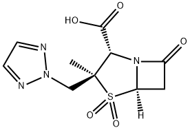 4-Thia-1-azabicyclo[3.2.0]heptane-2-carboxylic acid, 3-methyl-7-oxo-3-(2H-1,2,3-triazol-2-ylmethyl)-, 4,4-dioxide, (2S,3S,5R)- Structure