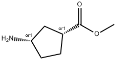 Cyclopentanecarboxylic acid, 3-amino-, methyl ester, (1R,3S)-rel- (9CI) Structure