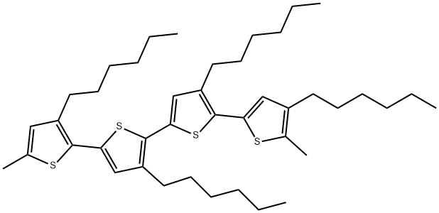 3,4',4'',4'''-四己基-5,5'''-二甲基-2,2':5',2'':5'',2'''-四噻吩 结构式