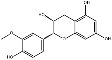 2H-1-Benzopyran-3,5,7-triol, 3,4-dihydro-2-(4-hydroxy-3-methoxyphenyl)-, (2R,3R)- Structure