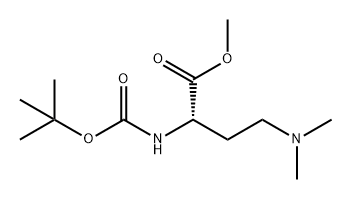 Butanoic acid, 4-(dimethylamino)-2-[[(1,1-dimethylethoxy)carbonyl]amino]-, methyl ester, (2S)- 化学構造式