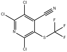 4-Pyridinecarbonitrile, 2,3,6-trichloro-5-[(trifluoromethyl)thio]- Struktur