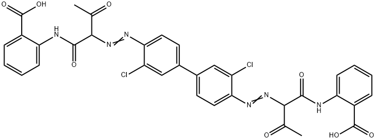 2,2'-[[3,3'-dichloro(1,1'-biphenyl)-4,4'-diyl]bis[azo(2-acetyl-l-oxo-2,1-ethanediyl)imino]bis-Benzoic acid|2,2'-[[3,3'-二氯(1,1'-联苯)-4,4'-二基]双[偶氮(2-乙酰基-1-氧代-2,1-亚乙基)亚氨基]]双苯甲酸